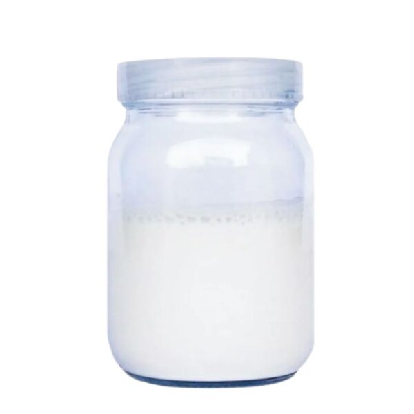 Pote de vidro para armazenar leite materno